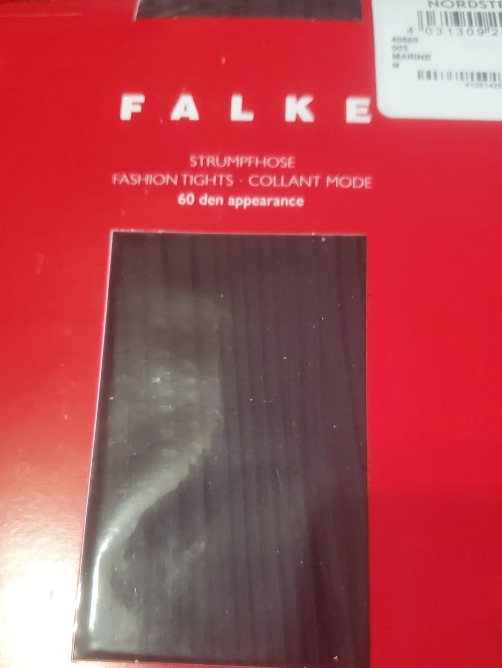 FALKE 40669 MARINE FASHION PRIME RIBBED TIGHTS 60 DEN APPEARANCE /SIZE: MEDIUM